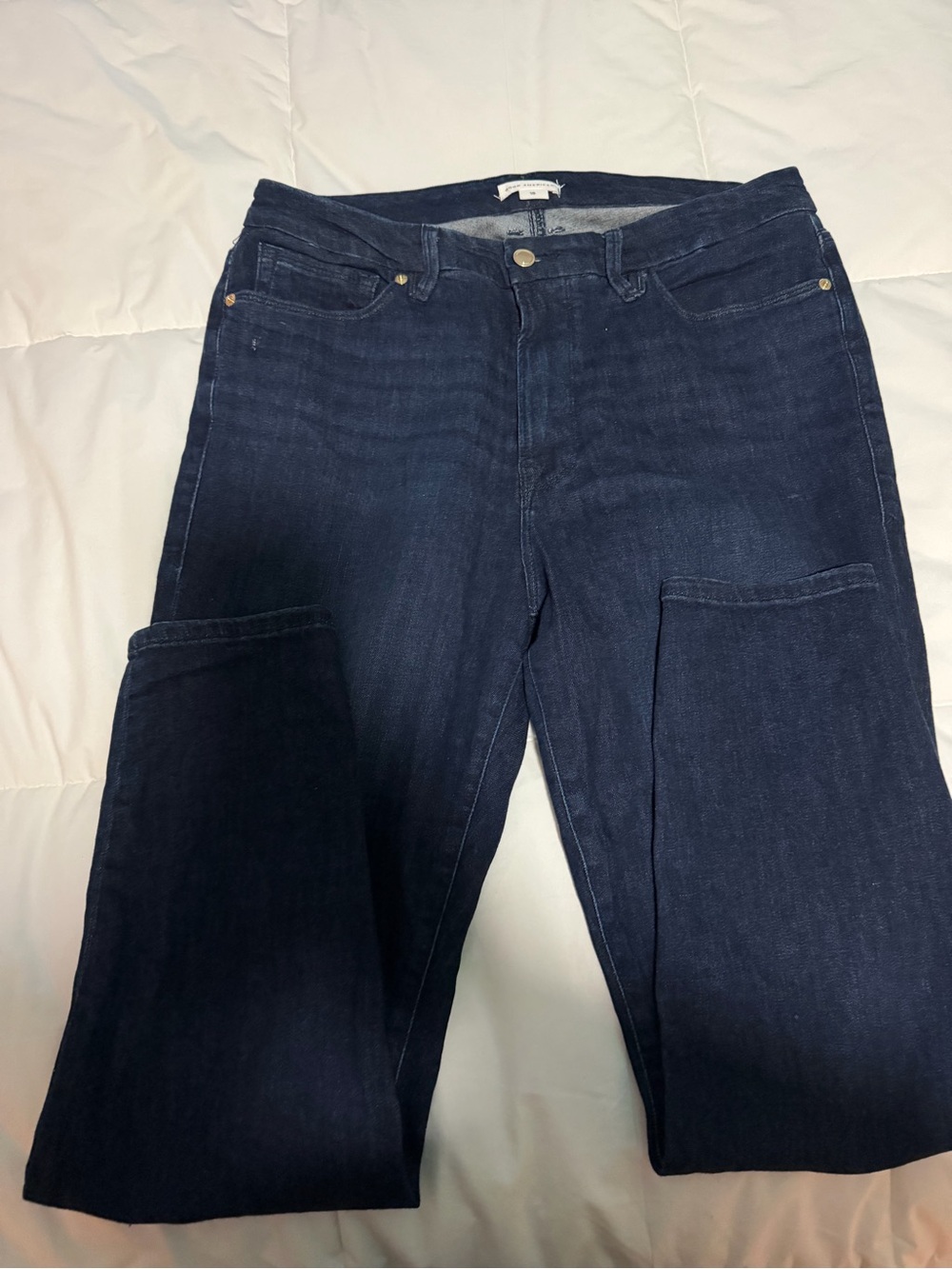 Good American Dark Blue Straight Leg Jeans